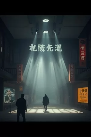 《霓虹之下》写字楼夜景霓虹竖版封面